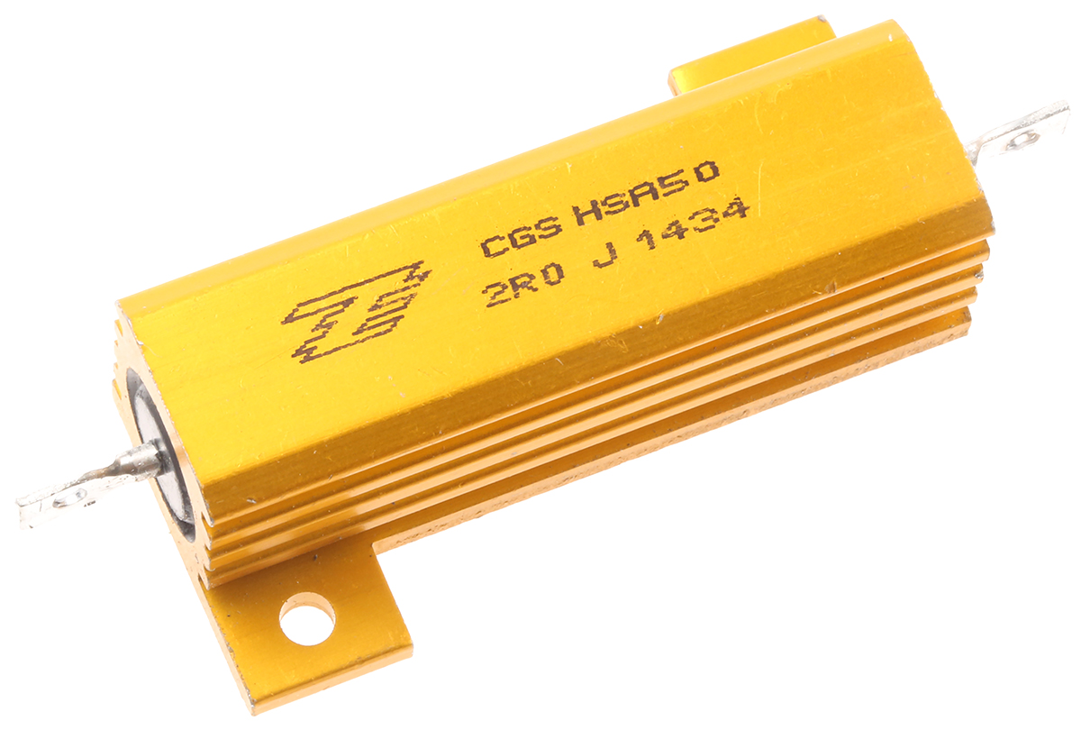 TE Connectivity, 2Ω 50W Wire Wound Chassis Mount Resistor HSA502R0J ±5%