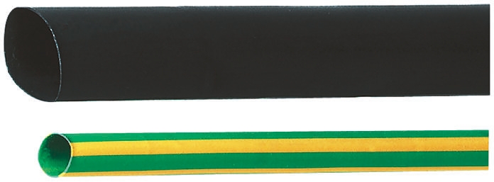 HellermannTyton Heat Shrink Tubing, Green/Yellow 3mm Sleeve Dia. x 1m Length 3:1 Ratio, TREDUX Series