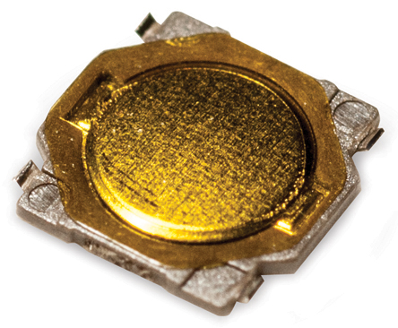 C & K IP40 Gold Button Tactile Switch, SPST 50 mA 0.7 (Dia.)mm Surface Mount