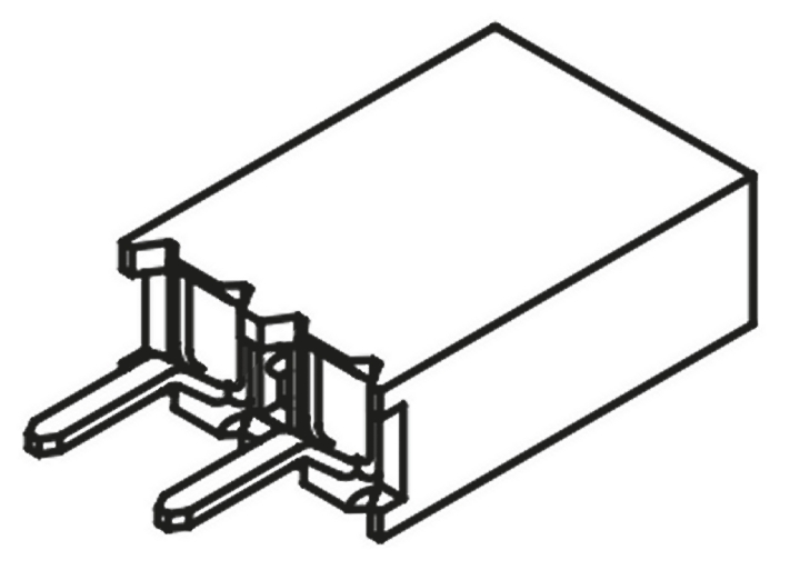 Samtec BCS Series Straight Through Hole Mount PCB Socket, 2-Contact, 1-Row, 2.54mm Pitch, Solder Termination