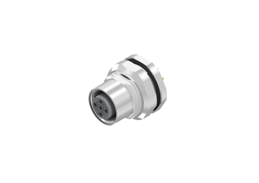 CONEC Circular Connector, 5 Contacts, Panel, M12 Connector, Plug, Female, IP67, 43 Series
