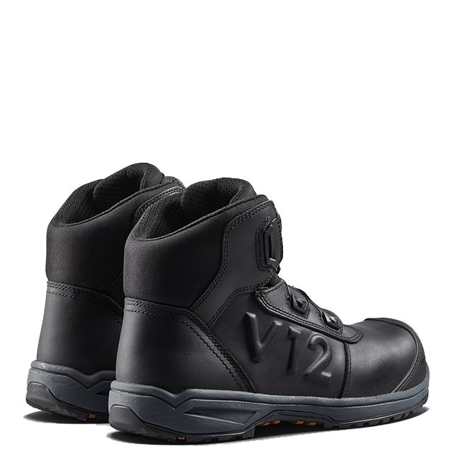 V12 Footwear Valiant IGS Black Fibreglass Toe Capped Men's Safety Boots, UK 9, EU 43