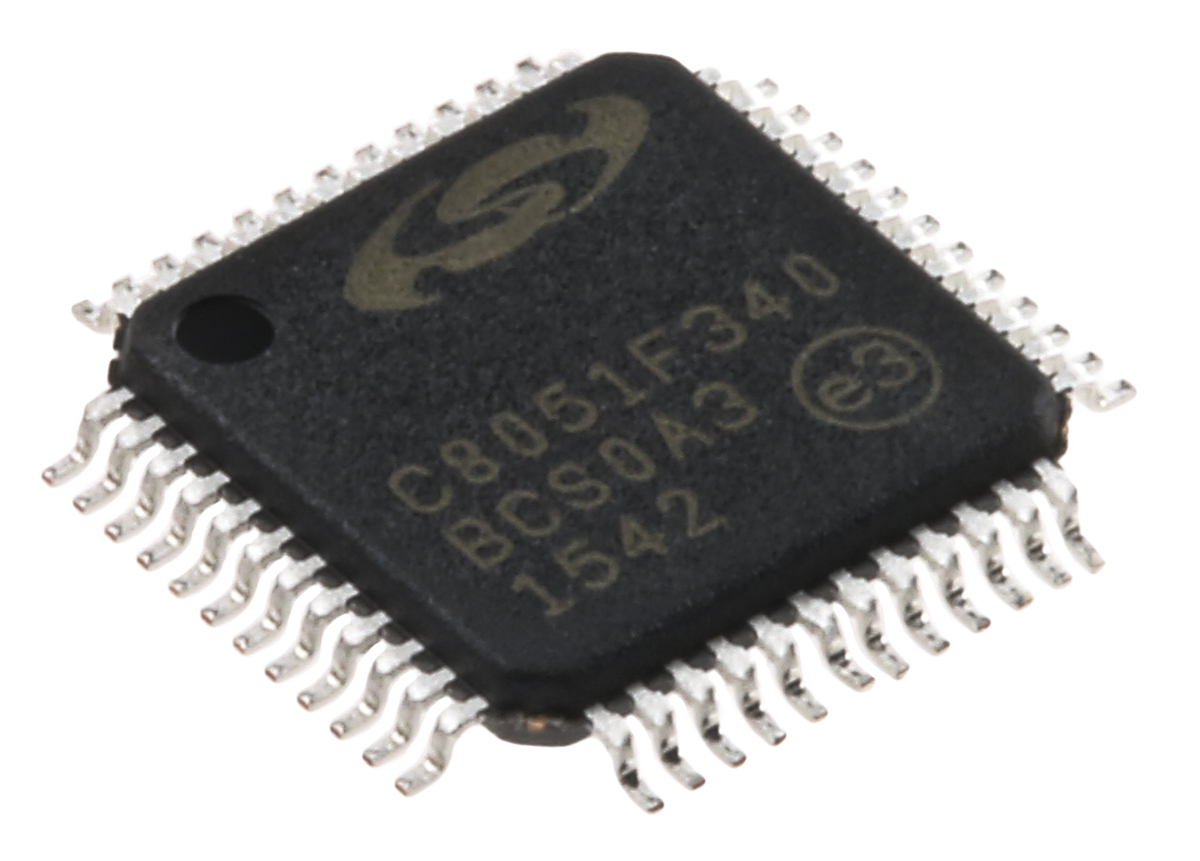Silicon Labs C8051F340-GQ, 8 bit 8051, C8051F340 Microcontroller, 48 MHz, 64kB FLASH, 48-Pin TQFP
