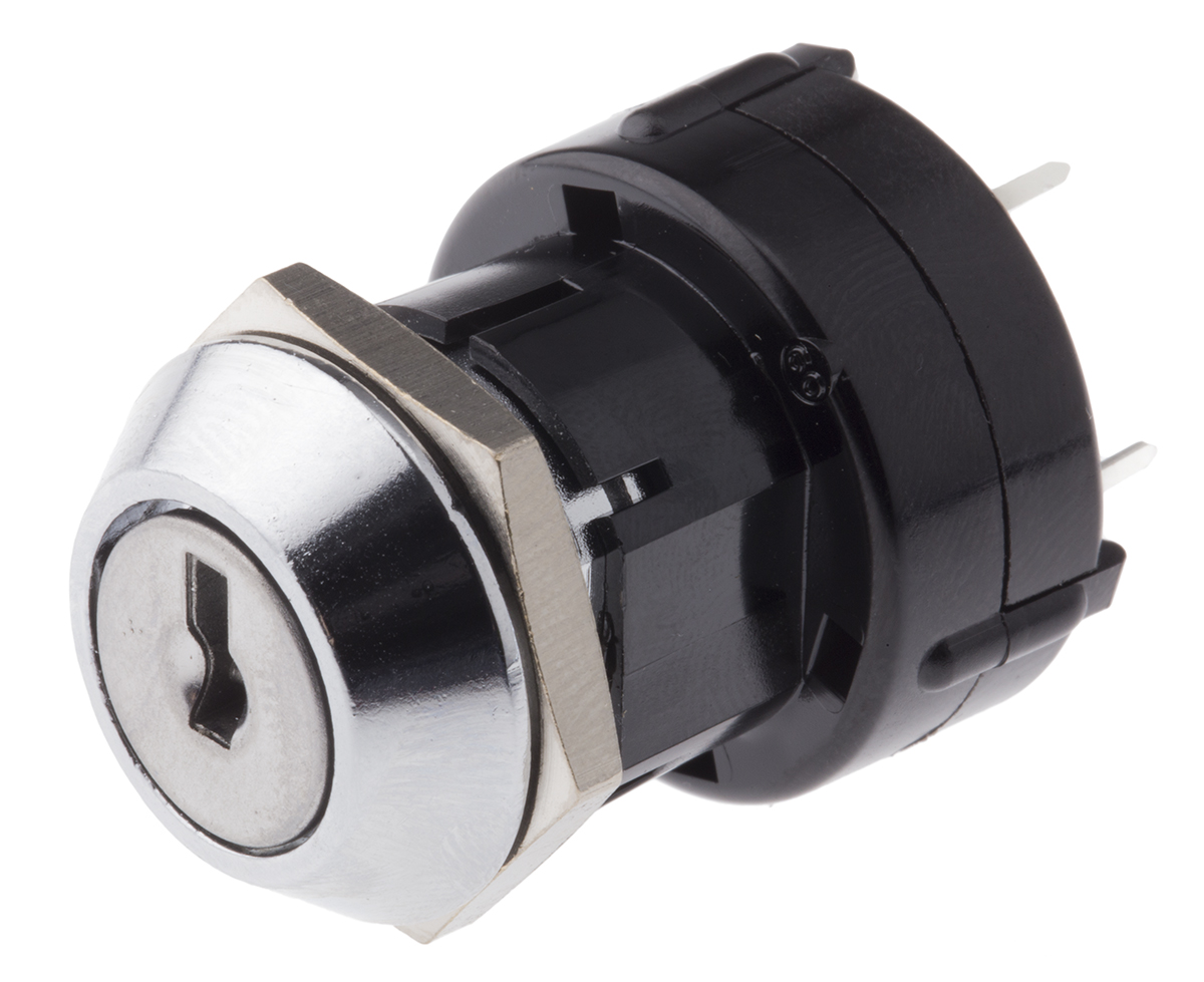 Lorlin Key Switch, 150 mA @ 250 V ac 6-Way Common-Key