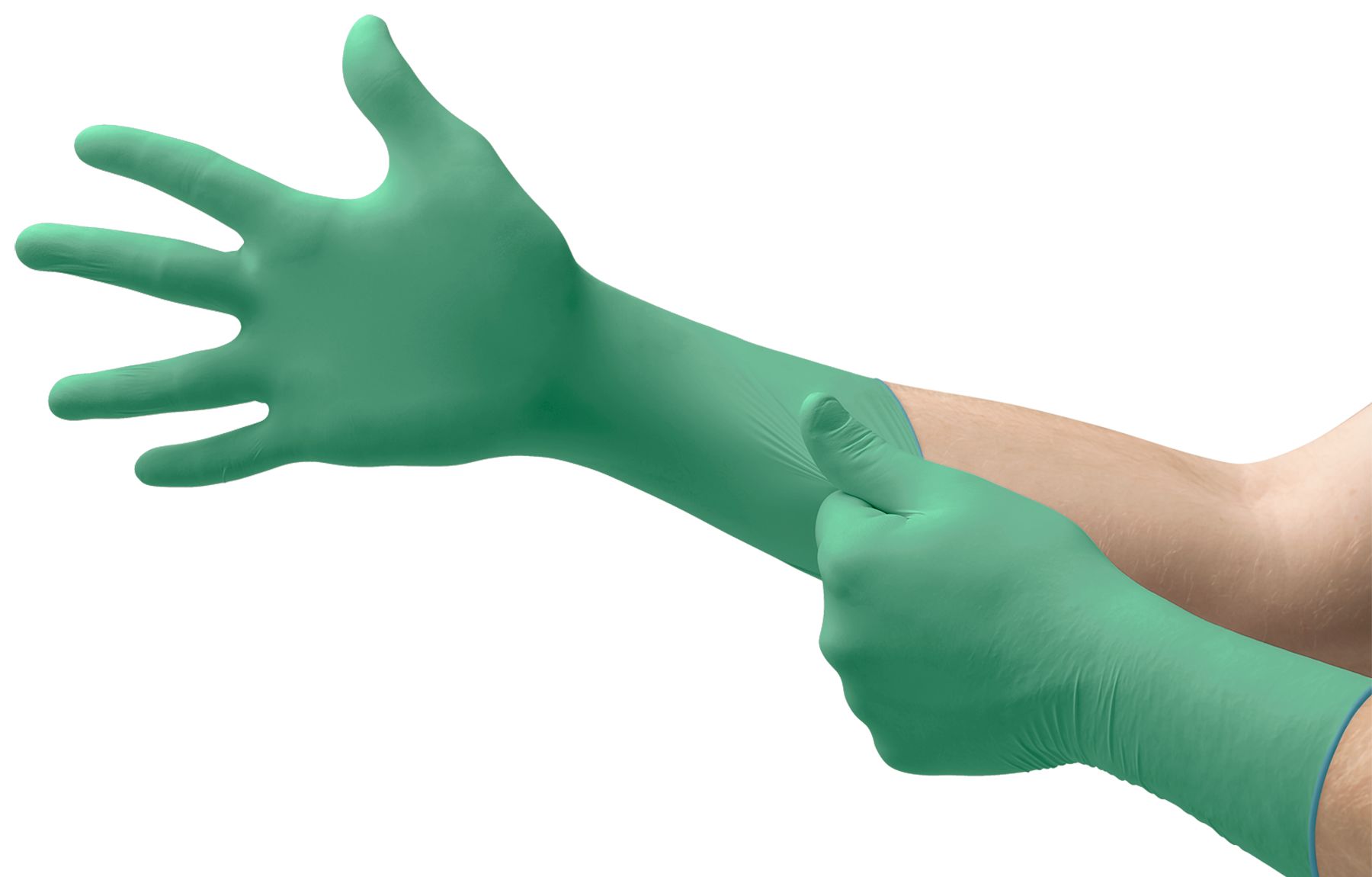 Ansell 93-360 Green Powder-Free Neoprene Disposable Gloves, Size S, 50 per Pack