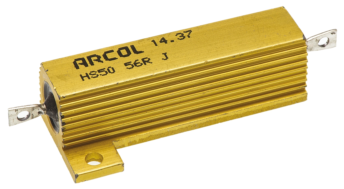 Arcol, 56Ω 50W Wire Wound Chassis Mount Resistor HS50 56R J ±5%