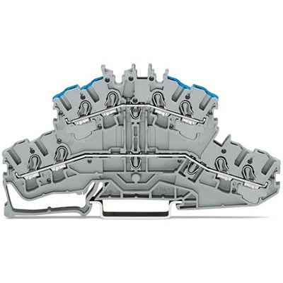 WAGO 2002-2403 TOPJOB S Series Grey, 2.5mm², 2-Level, Push In Termination, ATEX, CSA, IECEx