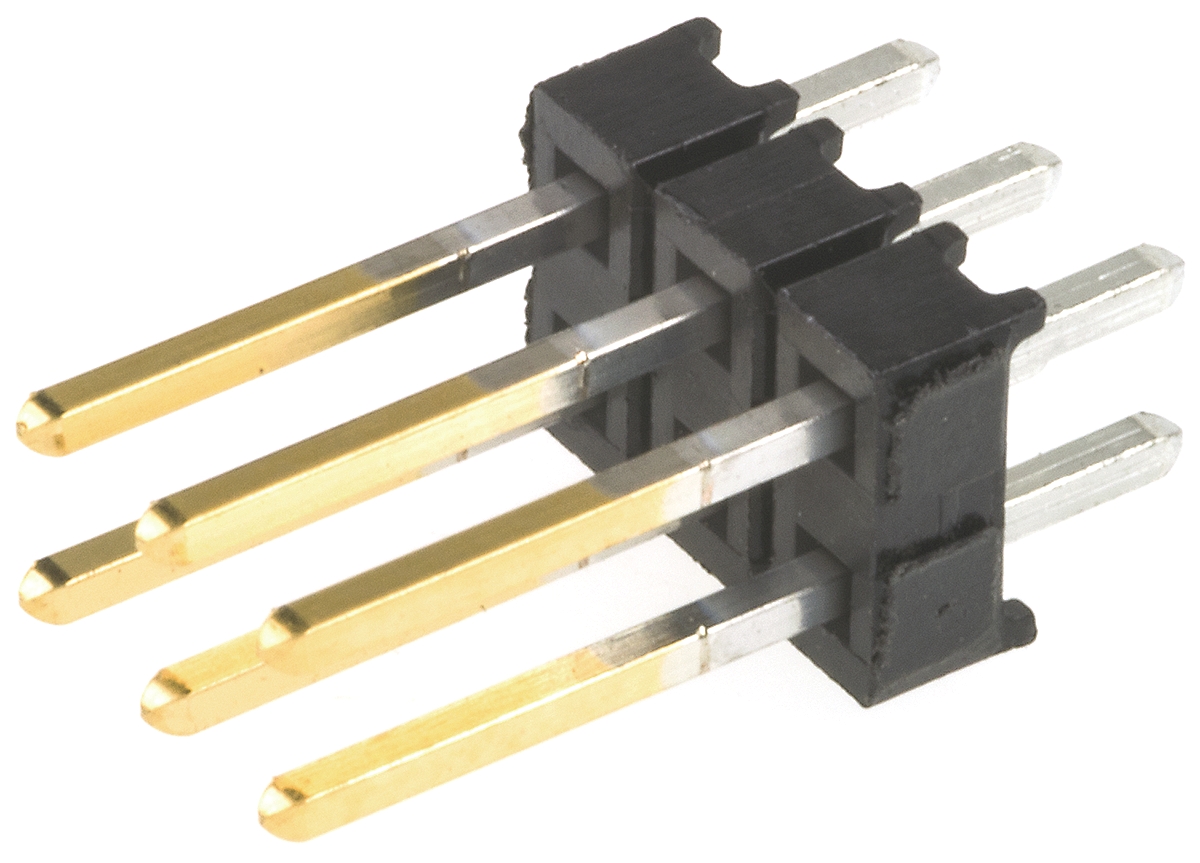Samtec TSW Series Straight Through Hole Pin Header, 6 Contact(s), 2.54 mm Pitch, 2 Row, Unshrouded