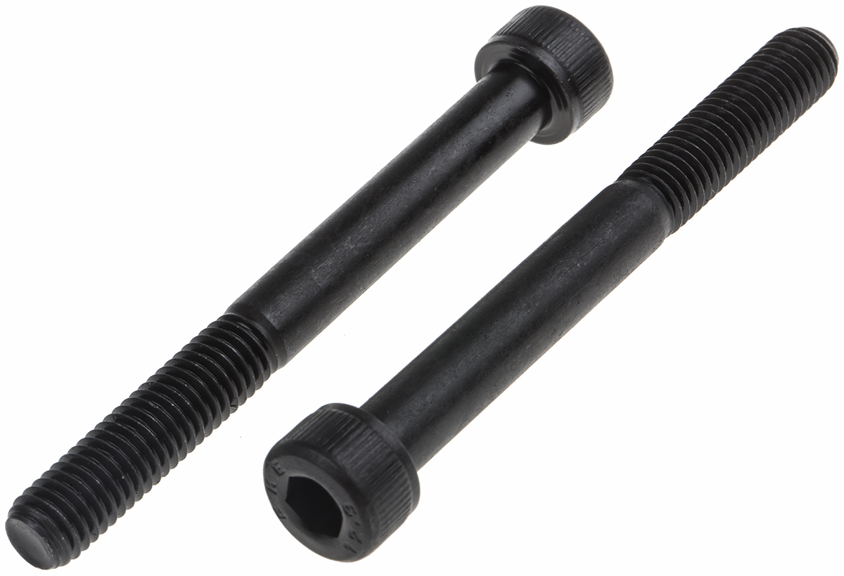 RS PRO Black, Self-Colour Steel Hex Socket Cap Screw, DIN 912, M8 x 75mm