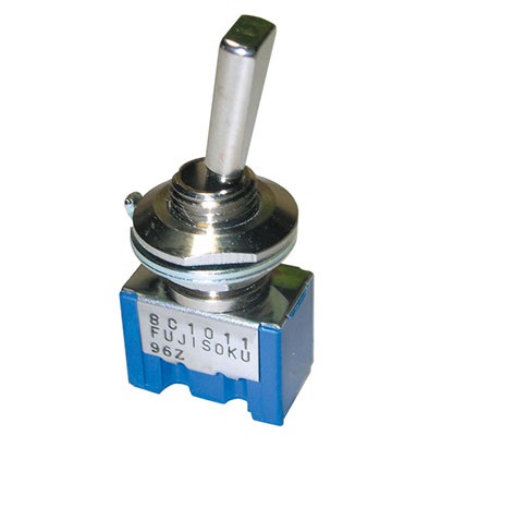 Nidec Components Toggle Switch, PCB Mount, On-Off-On, DPDT, Solder Terminal