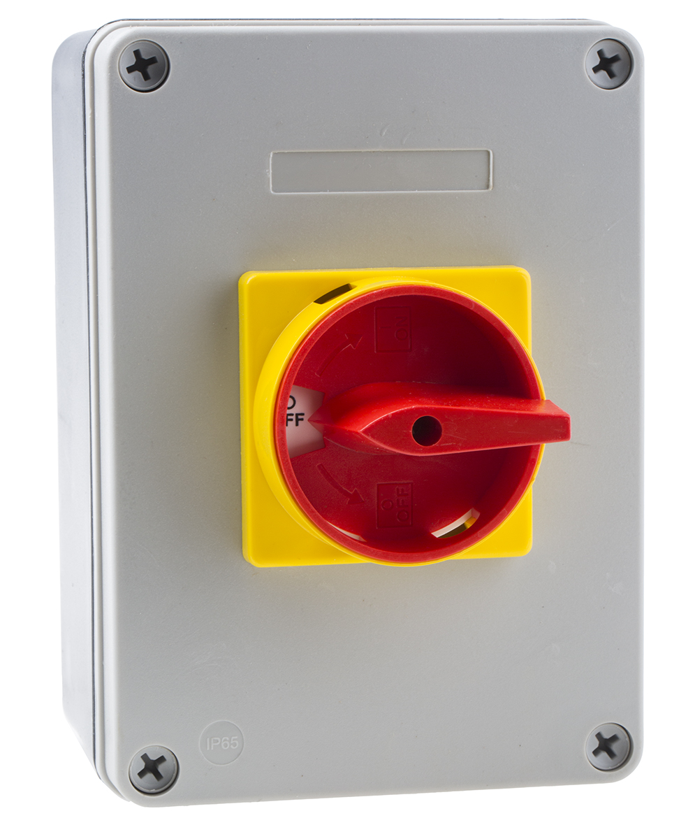 RS PRO 3P Pole Panel Mount Isolator Switch - 40A Maximum Current, 18.5kW Power Rating, IP65
