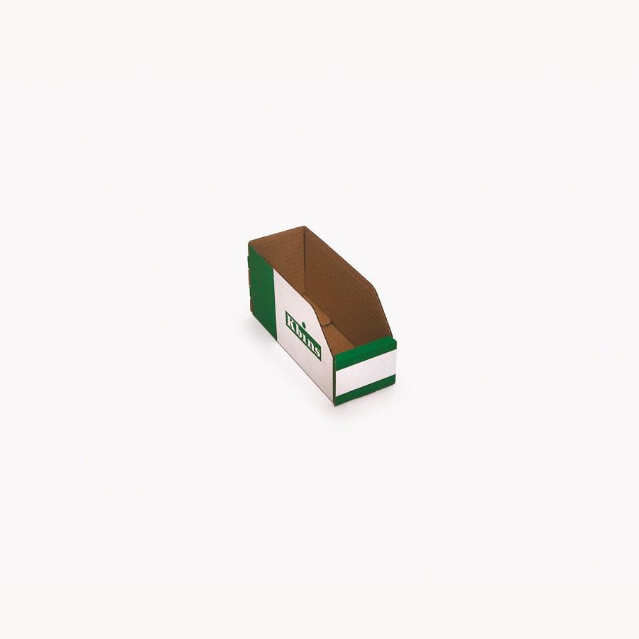 Kbins Cardboard Recycle Bin, 200mm x 75mm x 100mm, Green, White