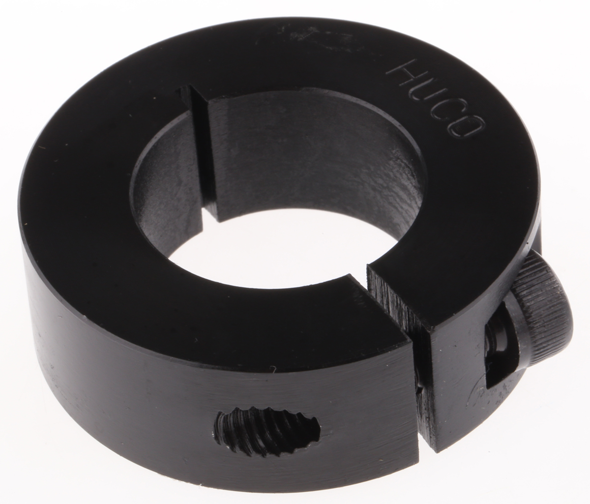 Huco Shaft Collar, One Piece, Clamp Screw, Bore 25mm, OD 45mm, W 15mm, Steel
