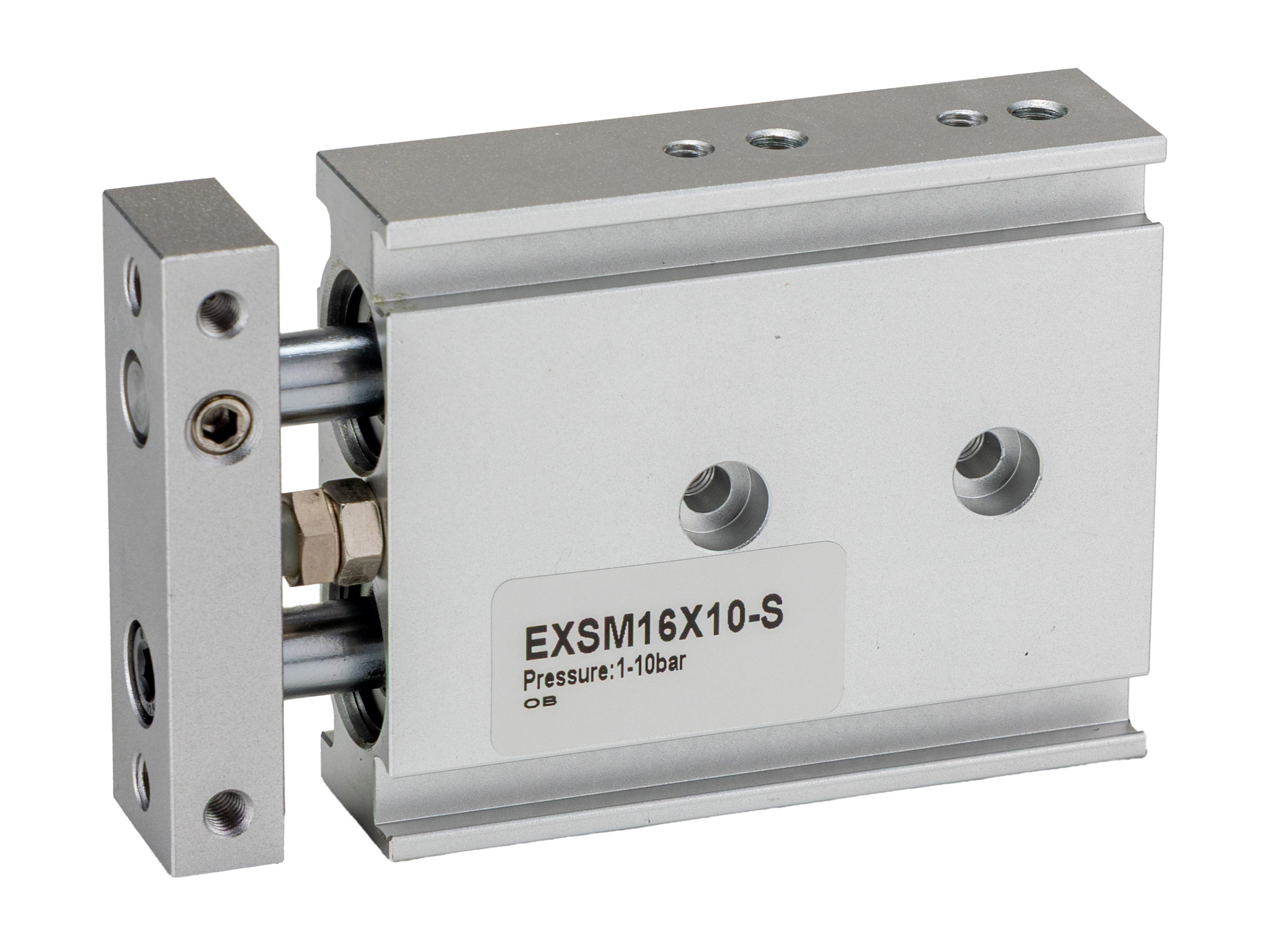 RS PRO Pneumatic Guided Cylinder - 16mm Bore, 10mm Stroke, Double Acting