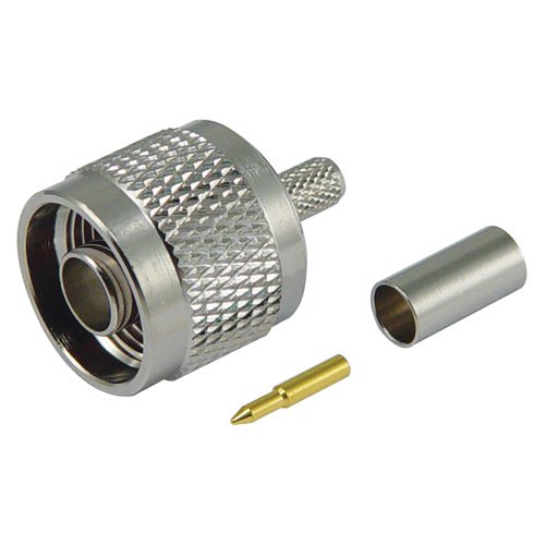 L-Com ANM Series, Plug Cable Mount N Connector, Crimp Termination, Straight Body