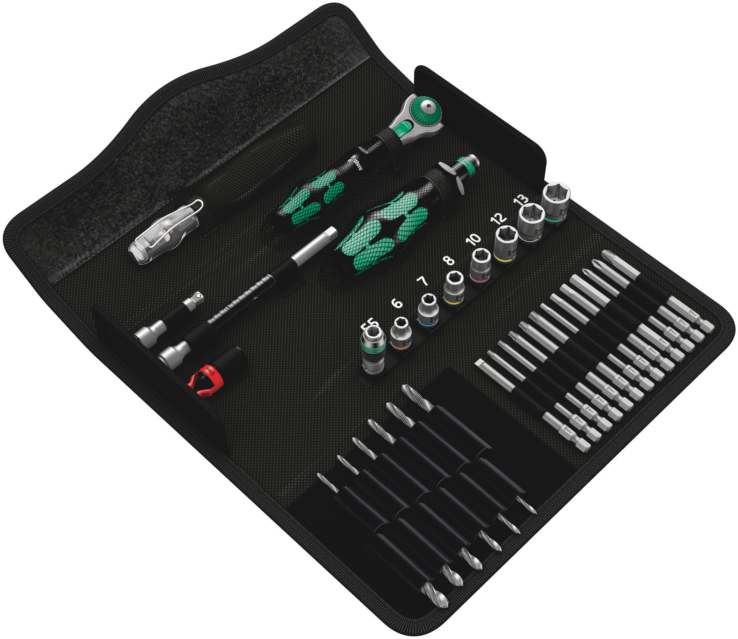 Wera 39 Piece Kraftform Kompakt M 1 Metal Tool Kit with Textile Box