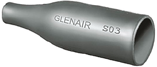 Glenair Straight Black, Elastomer Adhesive Lined