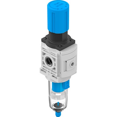 Festo MS6 Filter Regulator, 5μm, G 1/2, Manual, 10 bar, MS6-LFR-1/2-D6-C-P-M-A8-B
