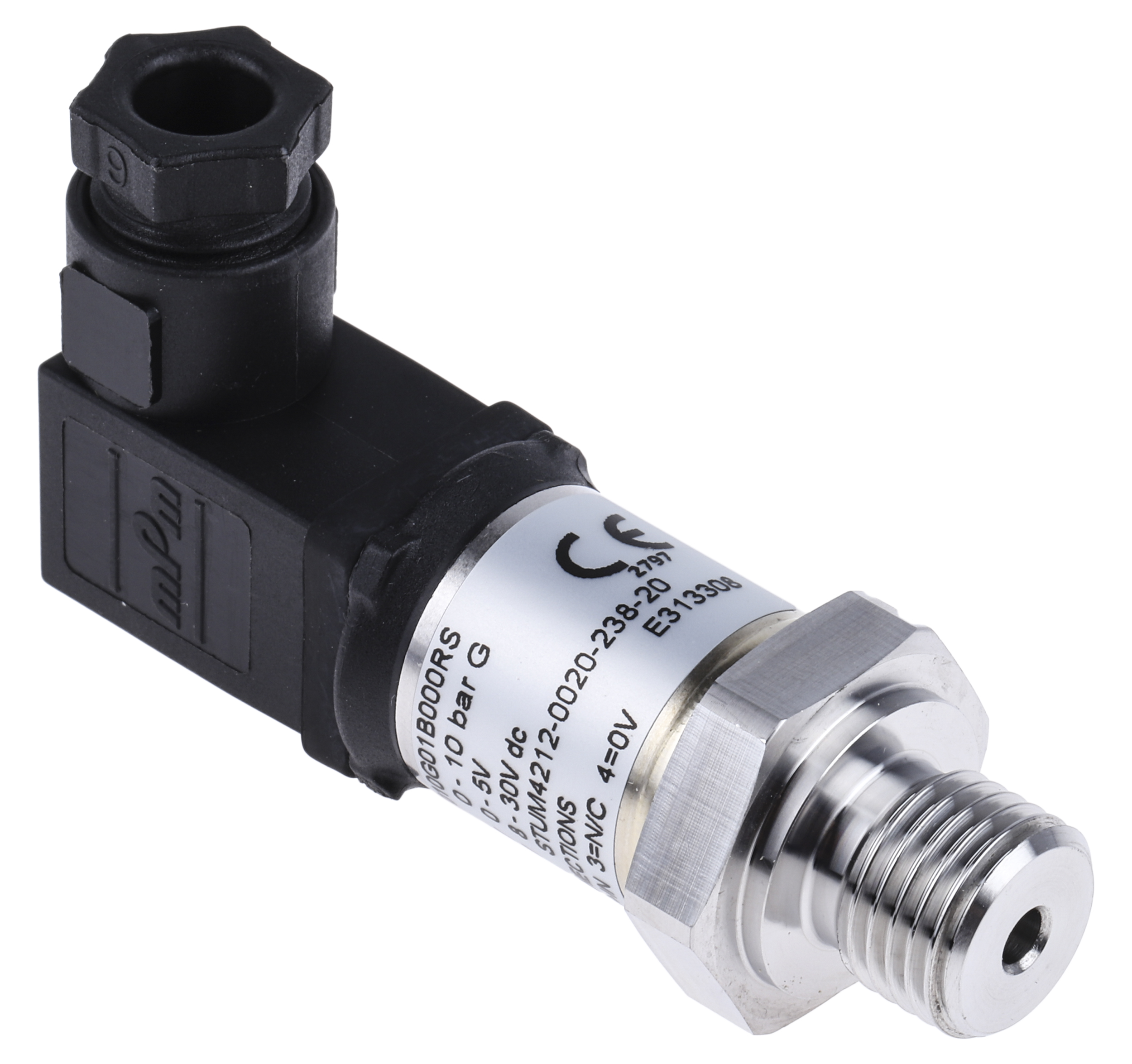 Gems Sensors Pressure Sensor, 0bar Min, 10bar Max, Voltage Output, Relative Reading
