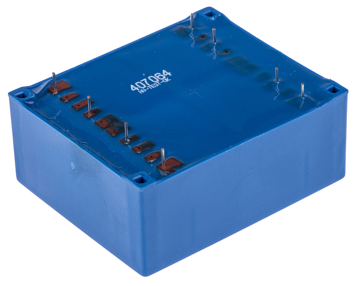 Block 12V ac 2 Output Through Hole PCB Transformer, 18VA
