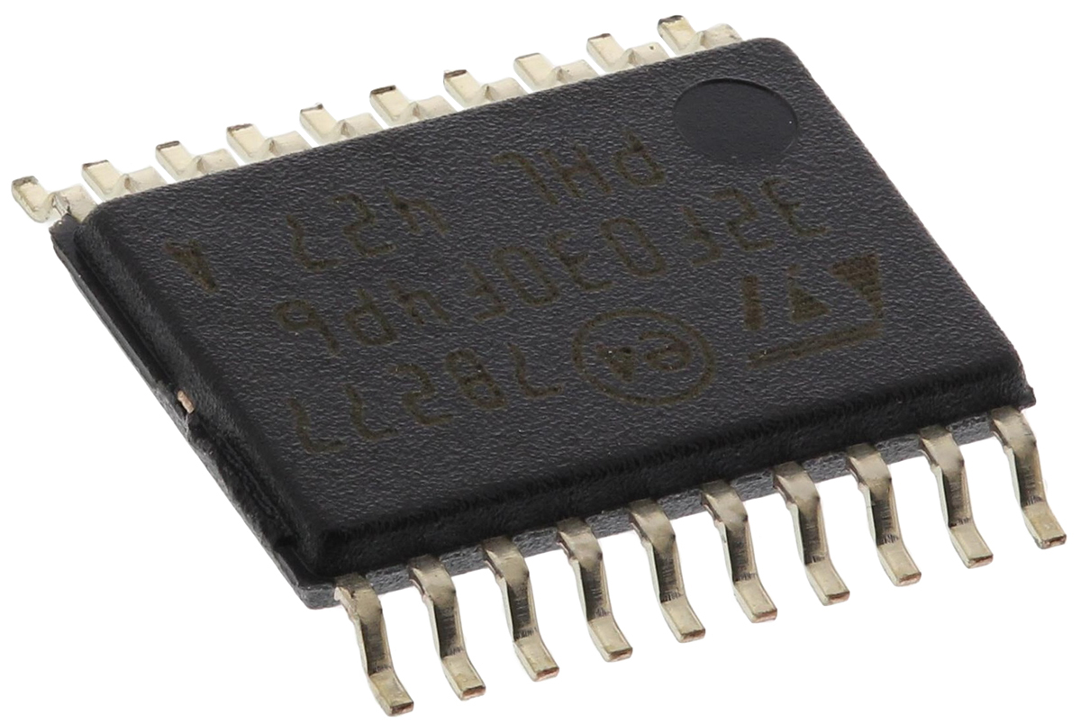 STMicroelectronics, 32 bit ARM Cortex M0, STM32F030F4 Microcontroller, 48 MHz, 16kB FLASH, 20-Pin TSSOP