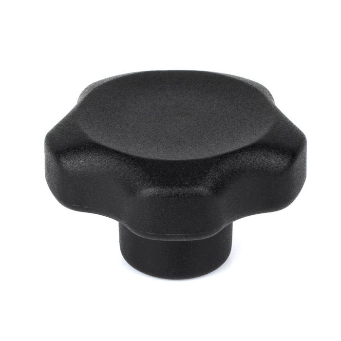 RS PRO Black Thermoplastic Multiple Lobes Clamping Knob, M8, Threaded Hole