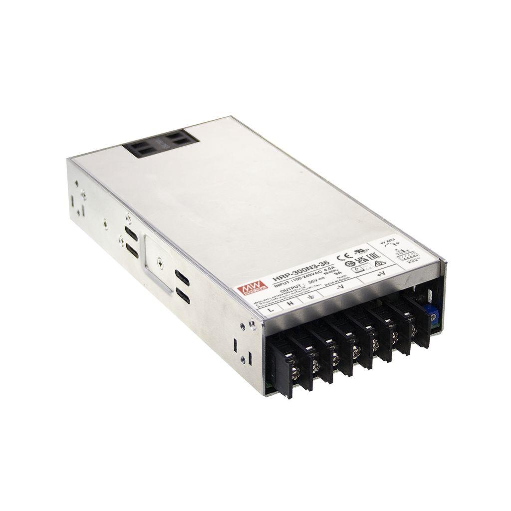 MEAN WELL Switching Power Supply, HRP-300N3-48, 48V, 7A, 336W, 120 → 370V dc Input Voltage