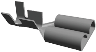 TE Connectivity FASTON .250 Uninsulated Female Spade Connector, Receptacle, 6.35 x 0.81mm Tab Size