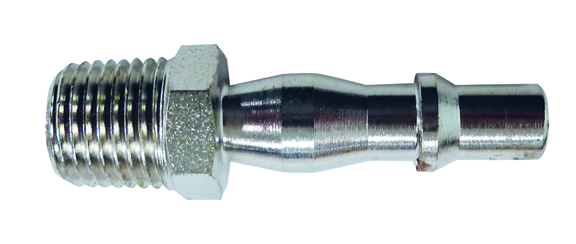 RS PRO Nickel Plated Steel Male Coupler Nipple, BSPT 1/4 in Male Threaded