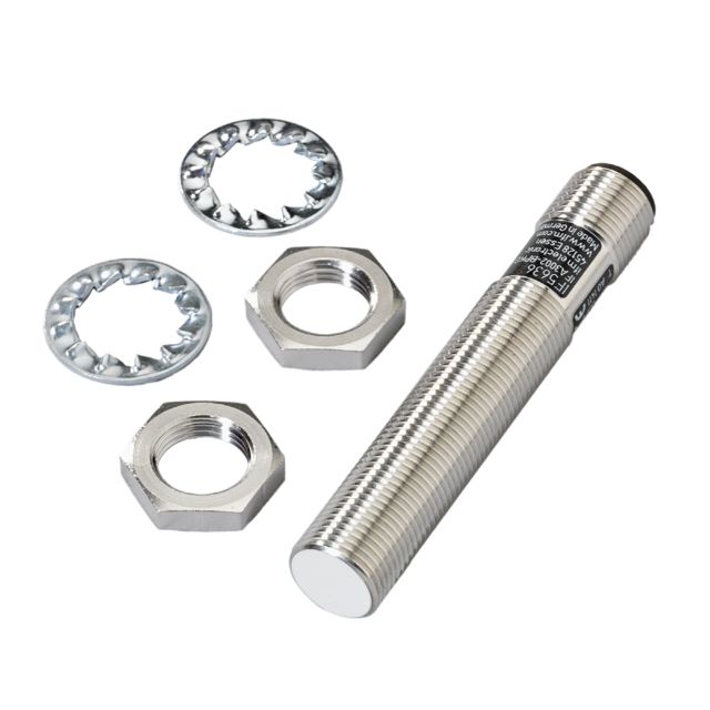 ifm electronic Inductive Threaded Barrel Proximity Sensor, M12, 2 mm Detection, PNP NO, 10 → 36 V dc