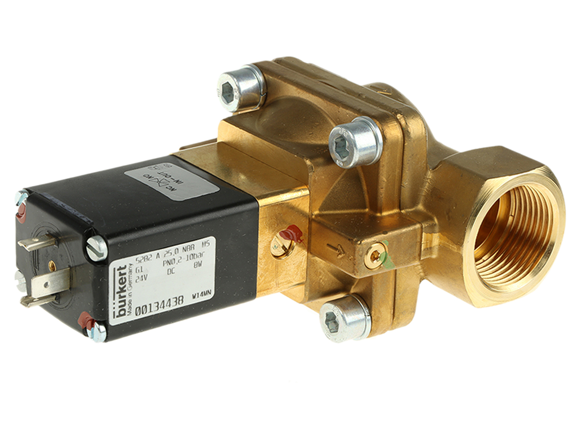 Burkert Solenoid Valve 134438, 2 Port, NC, 24 V dc