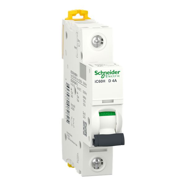 Schneider Electric Acti9 Acti9 iC60 MCB, 1P, 4A Curve D, 500V AC, 1000 A Breaking Capacity