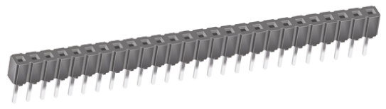 Samtec CES Series Straight Through Hole Mount PCB Socket, 26-Contact, 1-Row, 2.54mm Pitch, Through Hole Termination