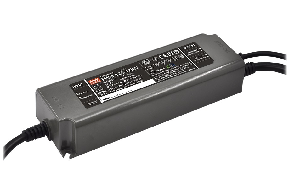 MEAN WELL LED Driver, 24V Output, 120W Output, 5A Output, Constant Voltage Dimmable