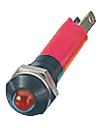CML Innovative Technologies Red Panel Mount Indicator, 24V, 8mm Mounting Hole Size, Solder Tab Termination, IP67