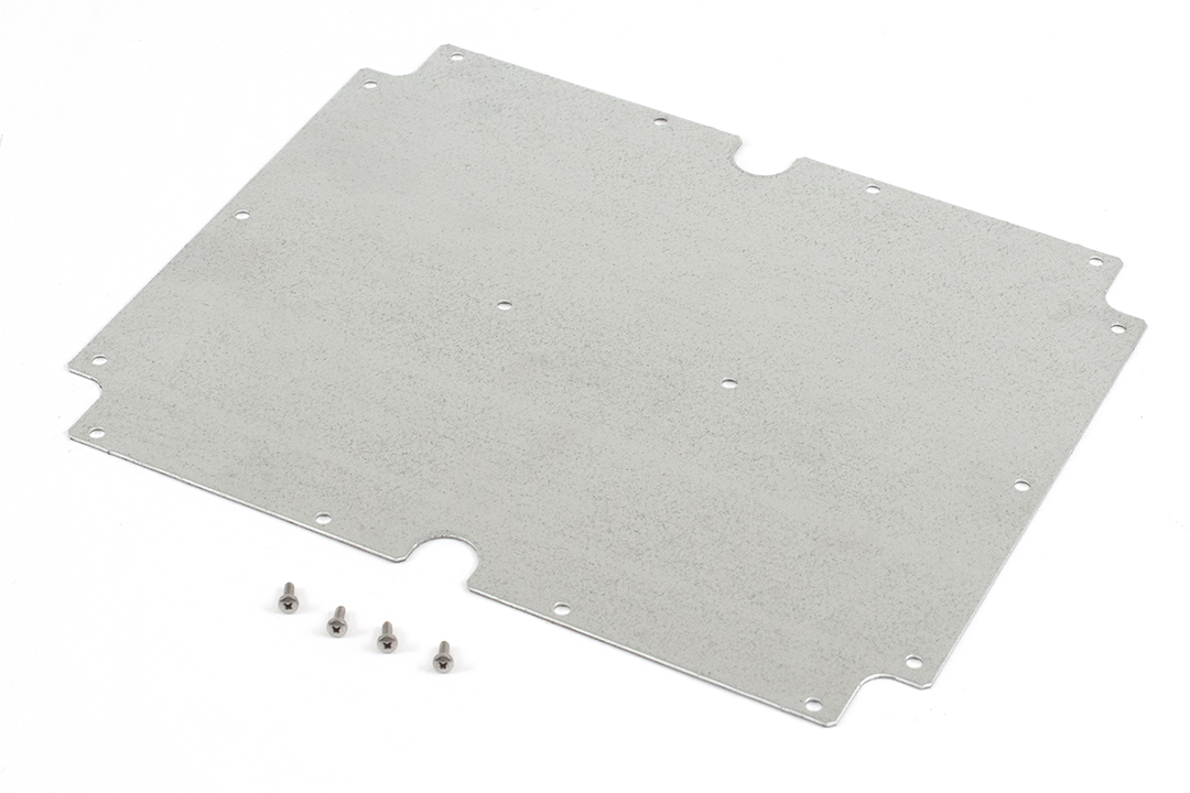 Hammond Steel Mounting Plate, 240mm W, 300mm L for Use with 1554 & 1555 X Enclosures