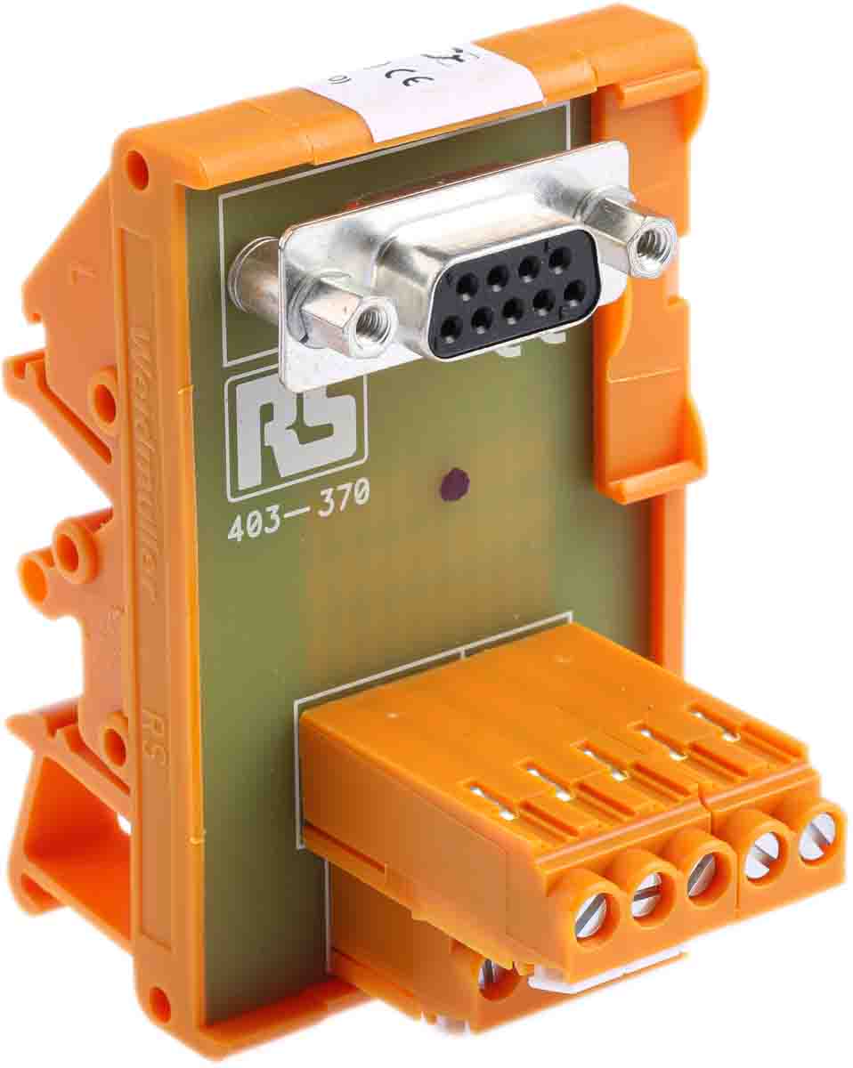 RS PRO 9-Contact Female Interface Module, D-sub Connector, DIN Rail Mount, 1A