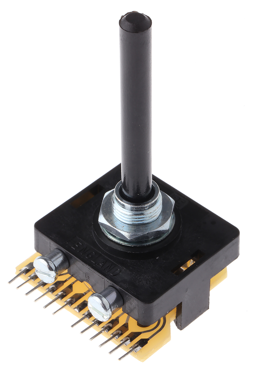 Lorlin, 3 Position 3PST Rotary Switch, 500 mA @ 250 V, Through Hole