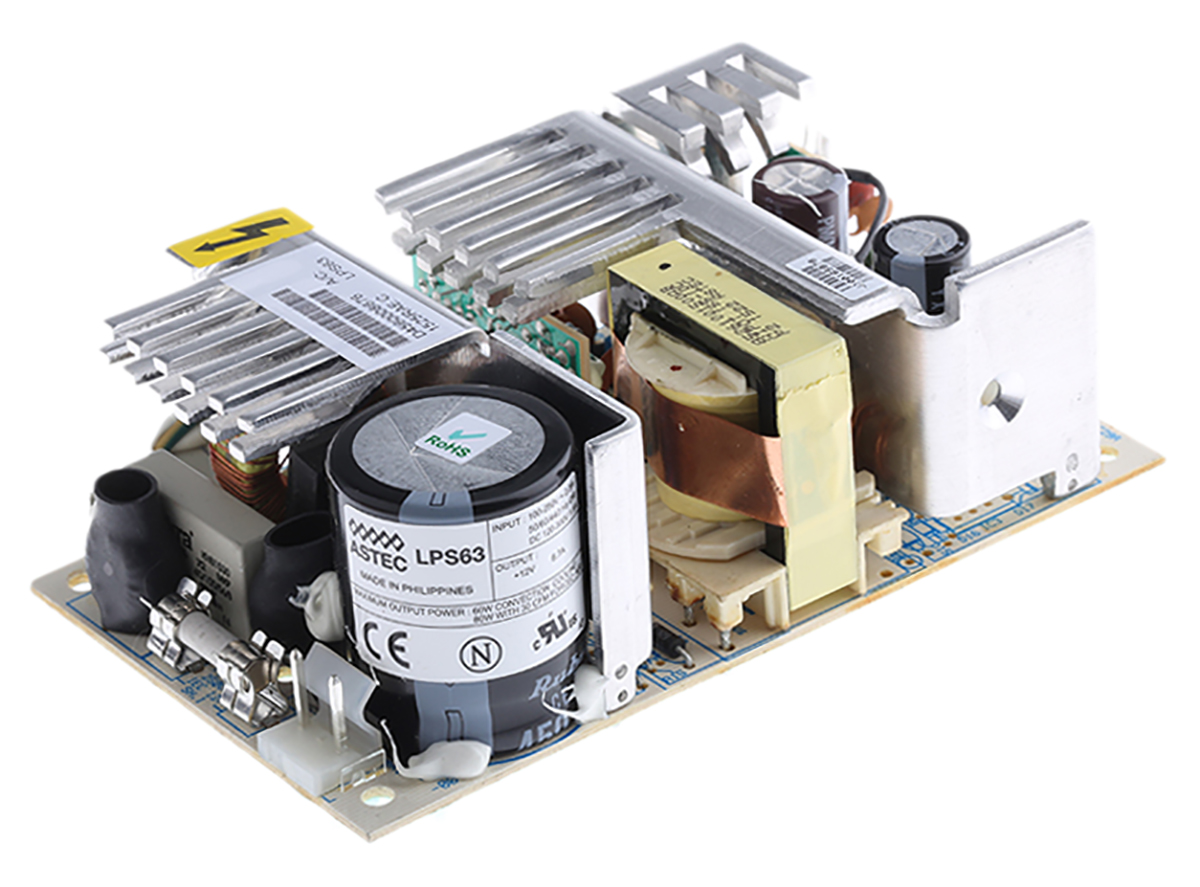 Artesyn Switching Power Supply, LPS63, 12V dc, 5A, 60W, 1 Output, 120 → 300 V dc, 85 → 264 V ac Input