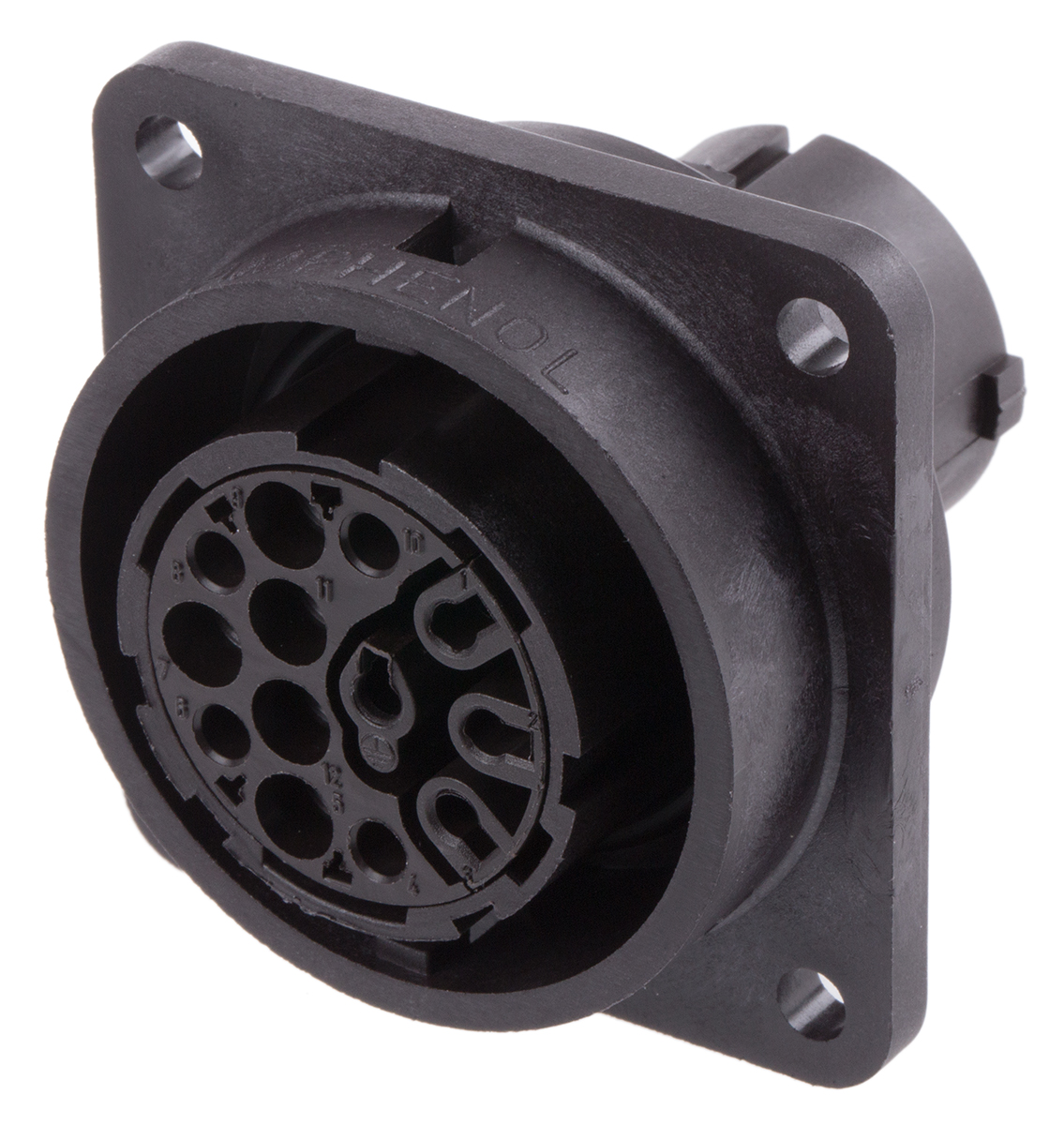 Amphenol Industrial Circular Connector, 12 Contacts, Panel, Standard Connector, Socket, Female, IP65, Ecomate C16 Series