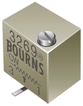 50kΩ, SMD Trimmer Potentiometer 0.25W Top Adjust Bourns, 3269