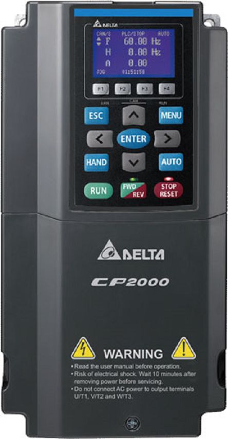 Delta Electronics Variable Speed Drive, 3.7 kW, 3 Phase, 460 V, 8.5/6 A, CP2000 Series
