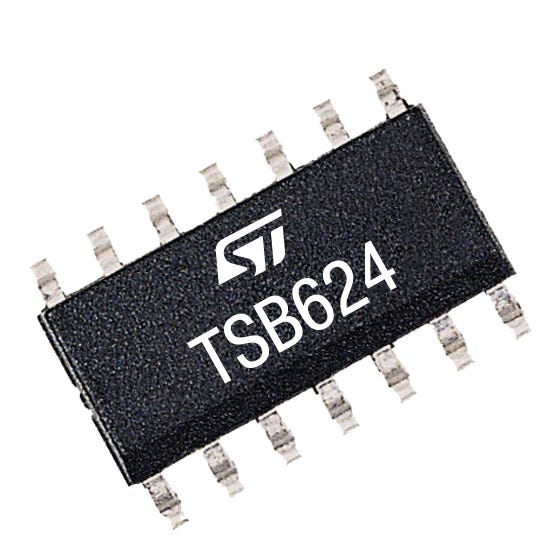 TSB624IDT STMicroelectronics, Operational Amplifier, 1.7 MHz, 14-Pin 40 V SOT-23-5