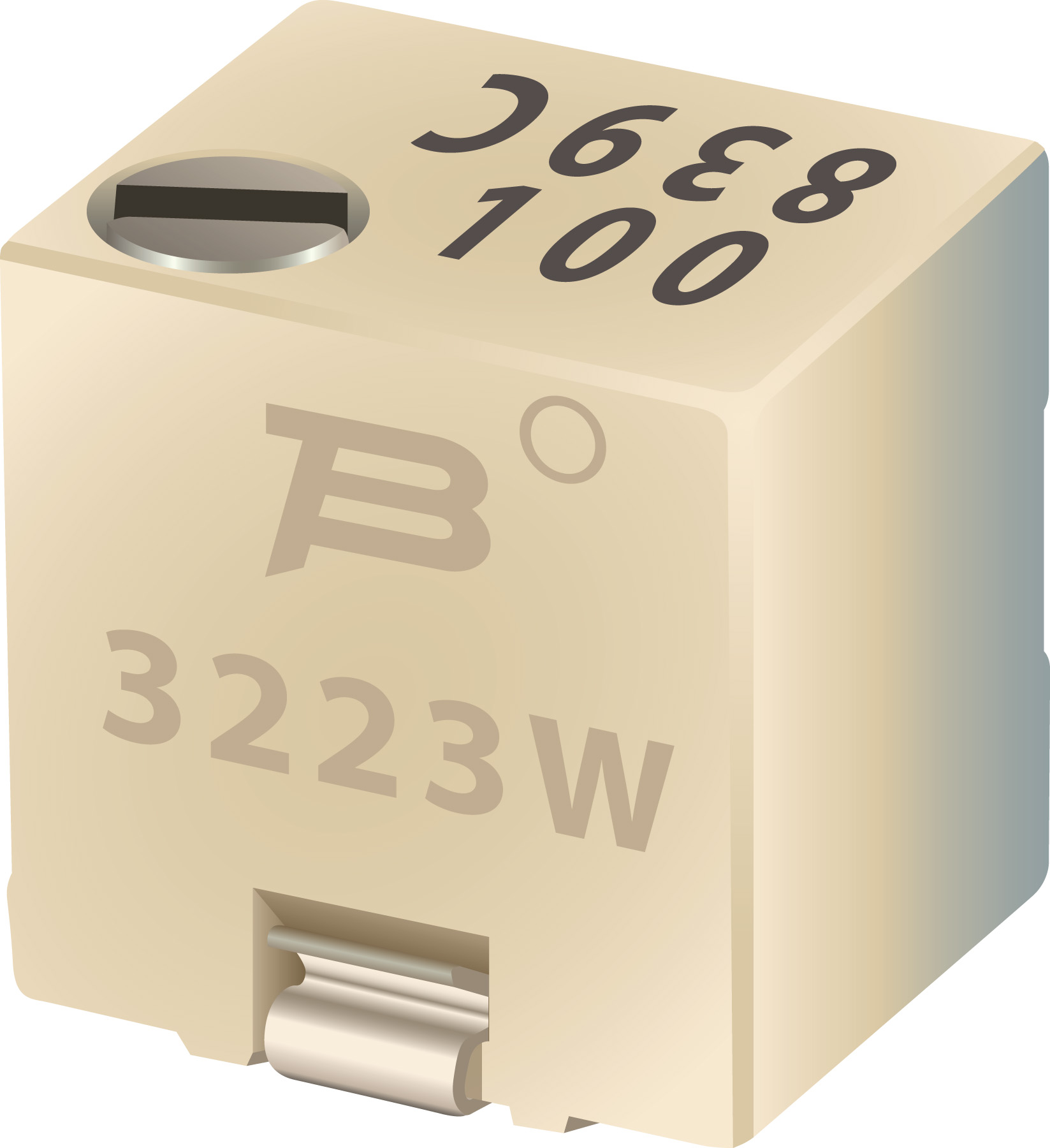 SMD Trimmer Potentiometer 0.125W Top Adjust Bourns, 3223