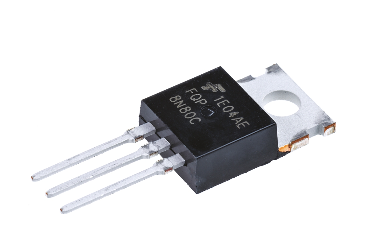 onsemi QFET Type N-Channel MOSFET, 8 A, 800 V Enhancement, 3-Pin TO-220