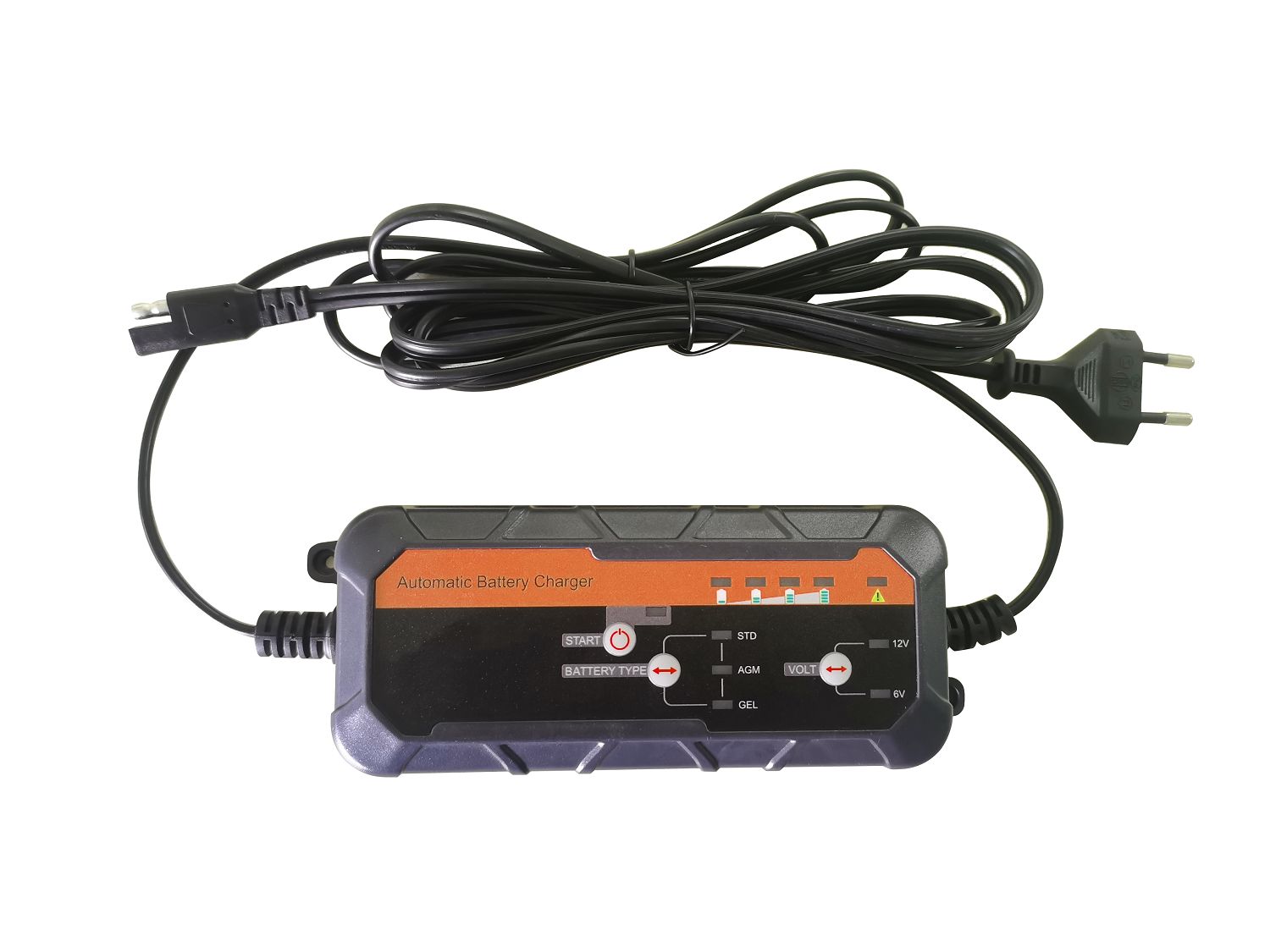 RS PRO 2258 Battery Charger For Lead Acid, LiFePO4 6 V, 12 V 6 Cell 6, 12V 4A with UK plug