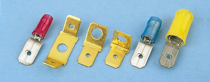 TE Connectivity Red Insulated Male Spade Connector, Tab, 5.14mm² Tab Size