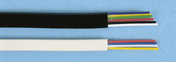 Decelect 6 Core 30 AWG Telephone Cable, Ivory Sheath, 50m