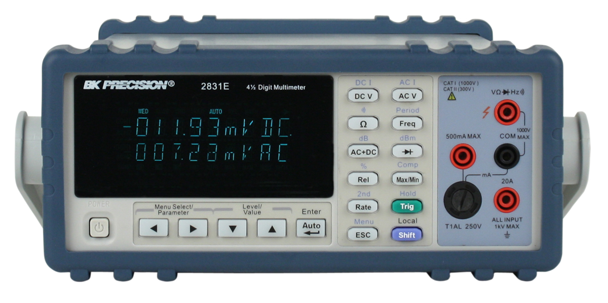 BK Precision 2831E Bench Digital Multimeter, True RMS, 20A ac Max, 20A dc Max, 750V ac Max - UKAS Calibrated