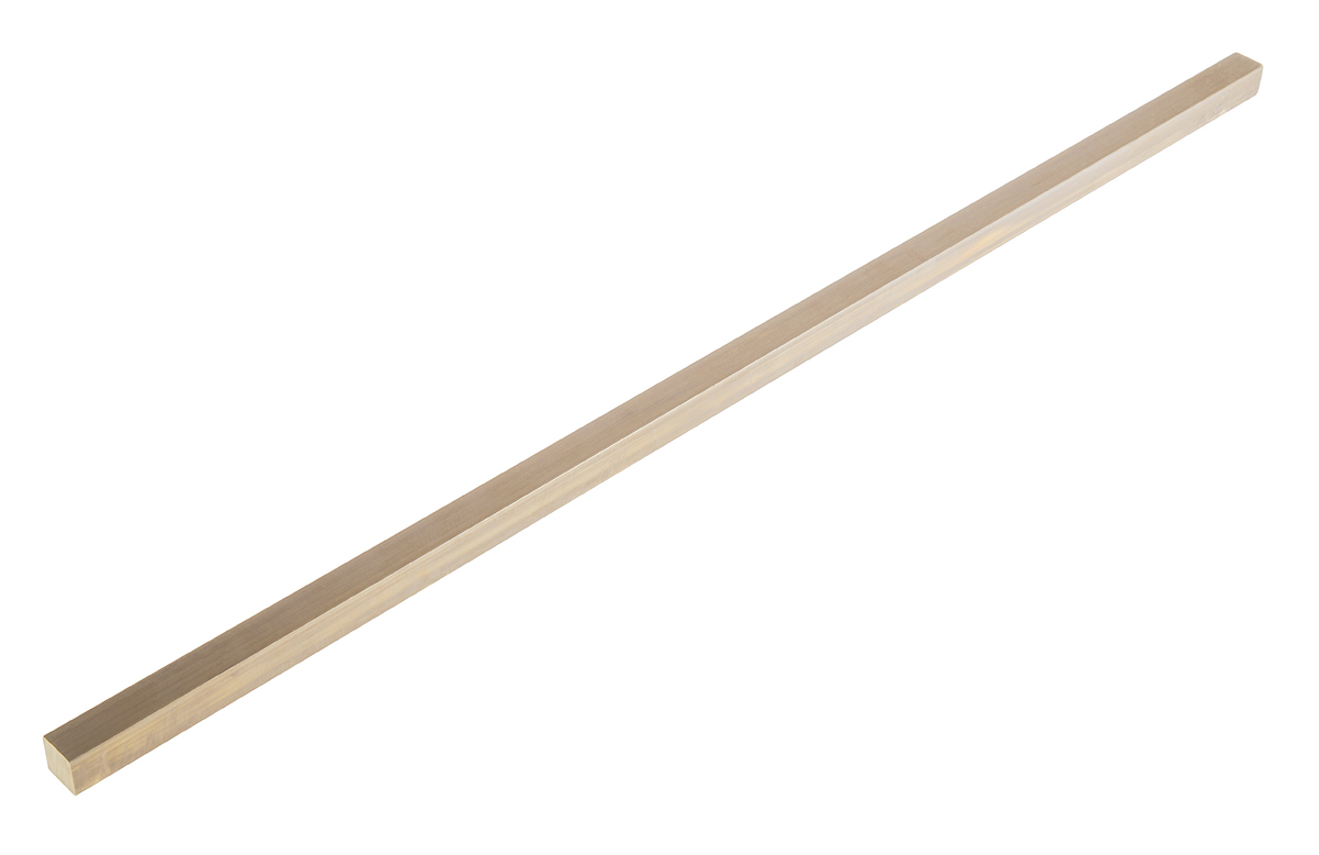 RS PRO Brass Square Bar, 1/2in W, 1/2in H, 500mm L